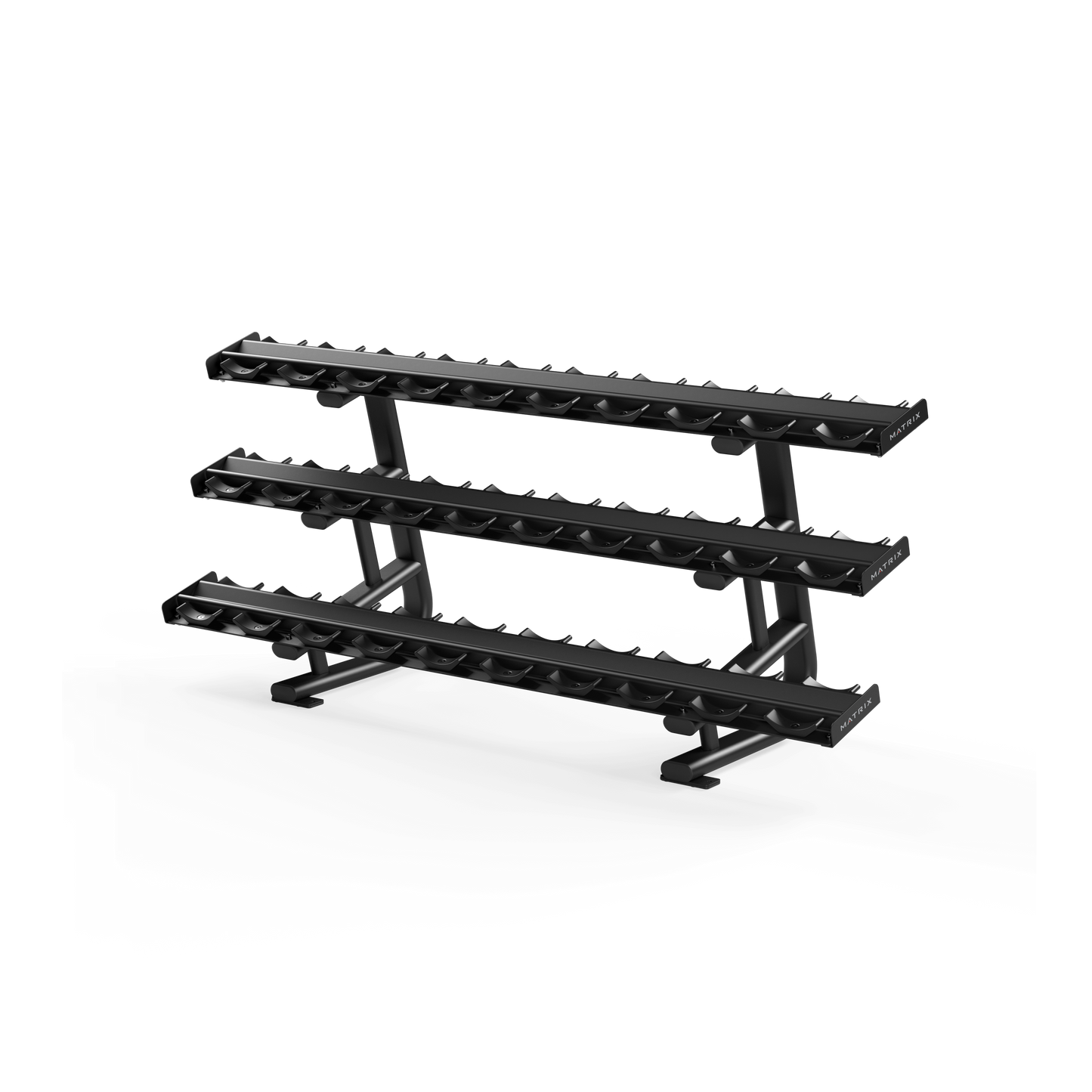 Matrix 15 Pair Pro Style Dumbbell Rack – Commercial Strength
