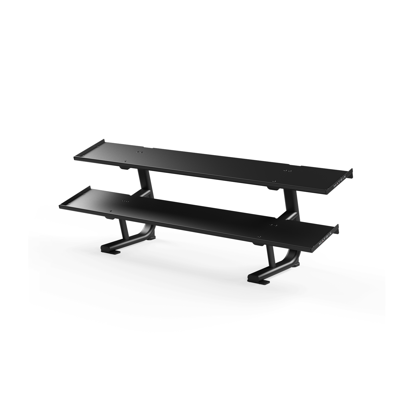 Matrix 2 Tier Flat Tray Dumbbell Rack – Commercial Strength