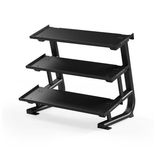 Matrix Studio Flat Tray Dumbbell Rack – Commercial Strength
